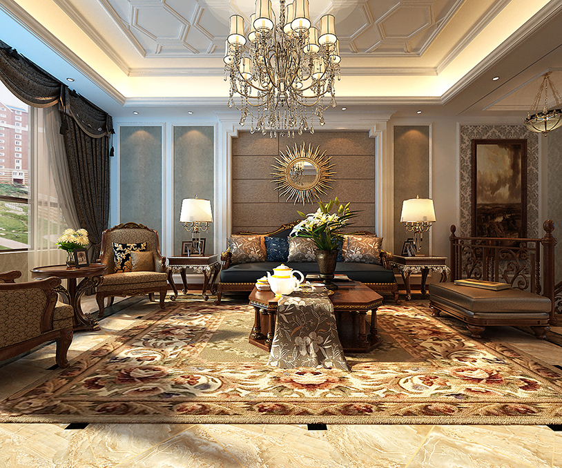 沈阳益格风情湾-欧式装修风格-139m²