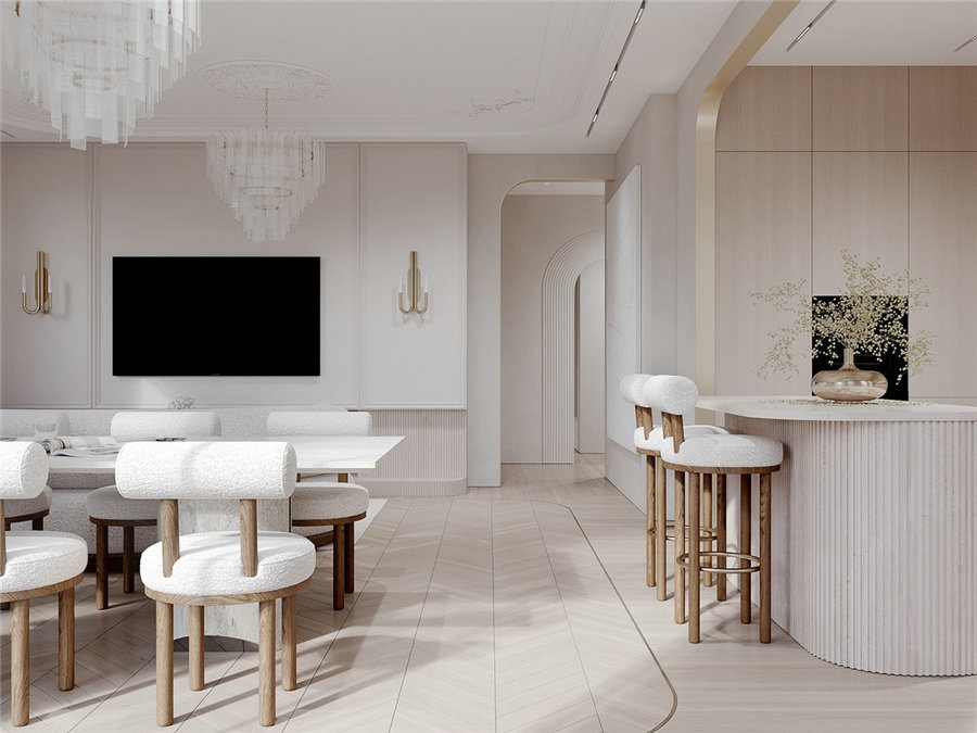 奶油风装修风格-效果图案例-5