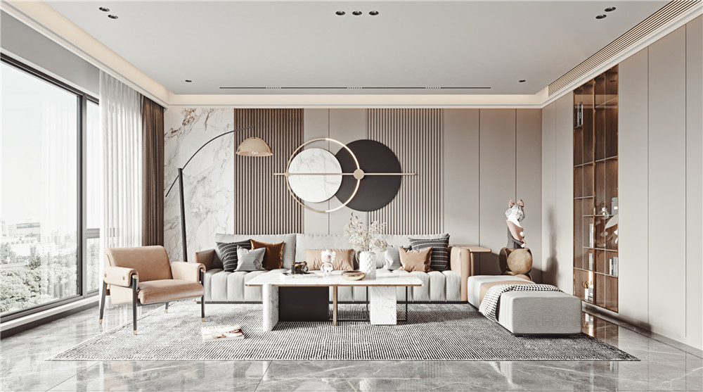 轻奢风装修风格-效果图案例-1