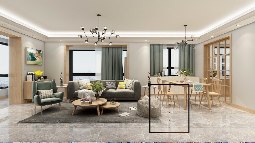 客厅餐厅连在一起怎么设计